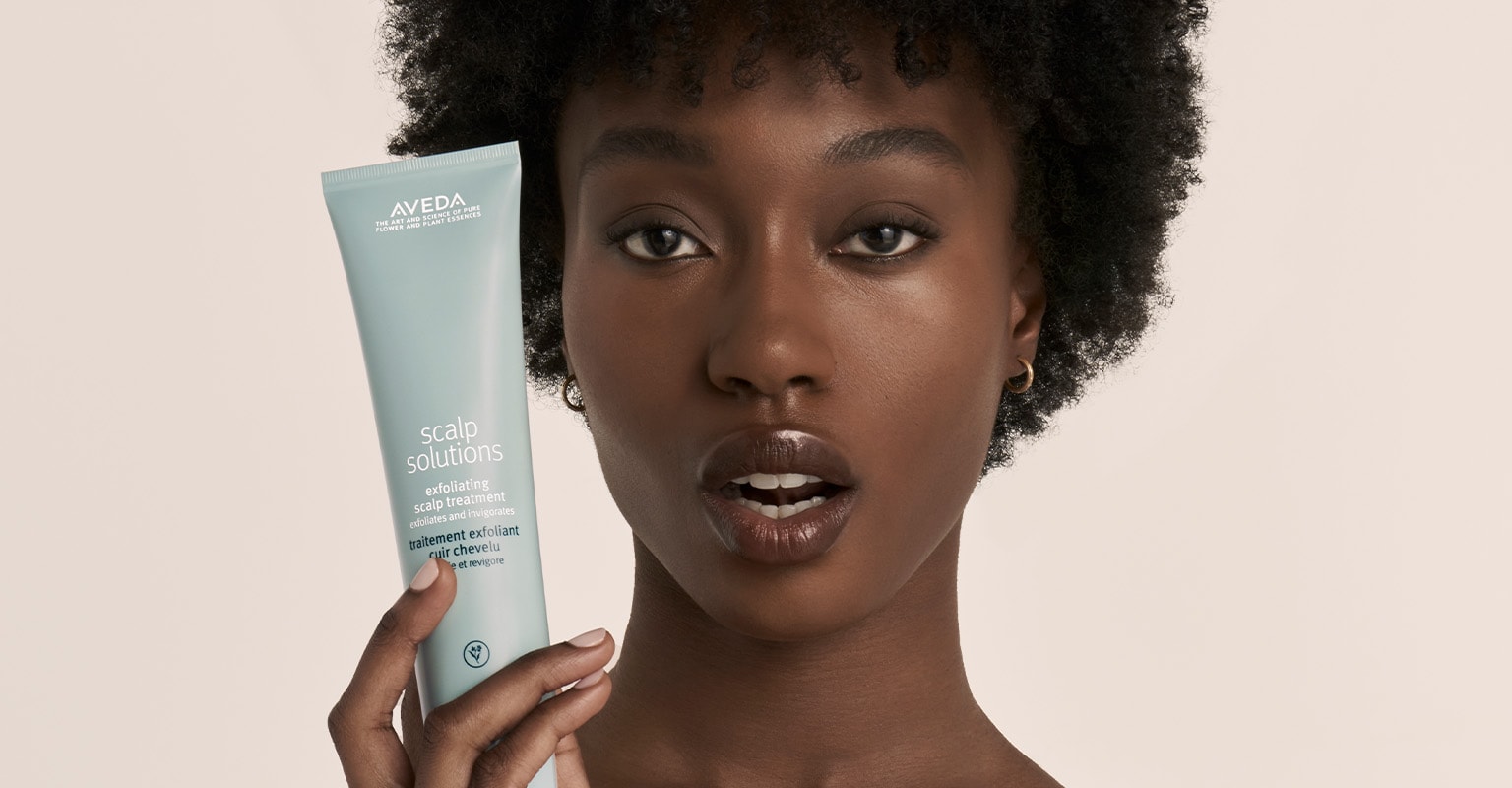 Shop Aveda's scalp solutions exfoliating scalp treatment instantly reduces scalp oil by 76%